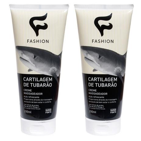 Kit 2 Und Creme Massageador Cartilagem de Tubarão 200g - Fashion Menor preço em Kit 2 Und Creme Massageador Cartilagem de Tubarão 200g - Fashion