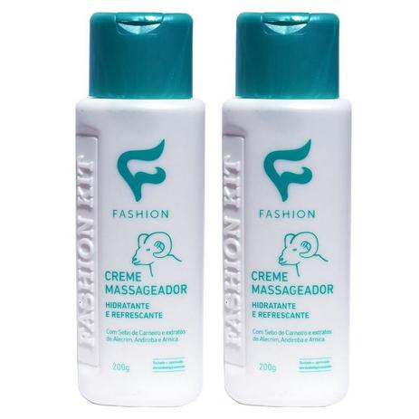 Kit 2 Und Creme Massageador com Sebo de Carneiro 200g - Fashion Menor preço em Kit 2 Und Creme Massageador com Sebo de Carneiro 200g - Fashion