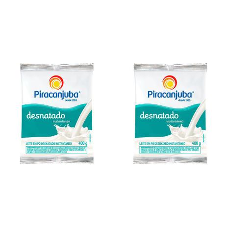 Kit 2 Und Leite Em Pó Piracanjuba Desnatado Instantâneo 400g Menor preço em Kit 2 Und Leite Em Pó Piracanjuba Desnatado Instantâneo 400g
