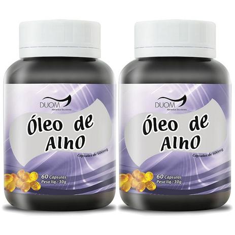 Kit 2 Und Óleo de Alho 60cps 500mg - Duom Menor preço em Kit 2 Und Óleo de Alho 60cps 500mg - Duom