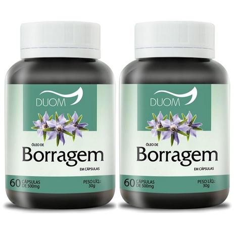 Kit 2 Und Óleo de Borragem 60cps 500mg - Duom Menor preço em Kit 2 Und Óleo de Borragem 60cps 500mg - Duom