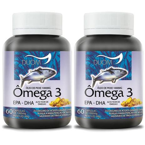 Menor preço em Kit 2 Und Óleo de Peixe (Ômega 3) 60cps 1000mg - Duom