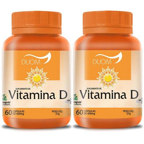 Kit 2 Und Vitamina D 60cps (1 ao dia) - Duom Menor preço em Kit 2 Und Vitamina D 60cps (1 ao dia) - Duom