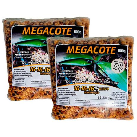 kit 2 Unidades Adubo Megacote 16-16-16 500g Menor preço em kit 2 Unidades Adubo Megacote 16-16-16 500g