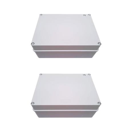 Kit 2 Unidades Caixa De Passagem 300x220x120 Com Tampa - Kraus muller Menor preço em Kit 2 Unidades Caixa De Passagem 300x220x120 Com Tampa - Kraus muller
