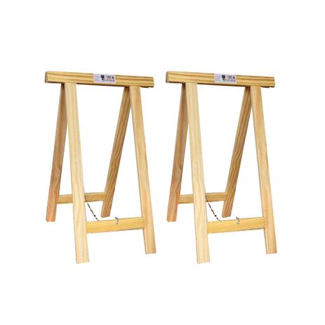 Kit 2 Unidades Cavaletes de Madeira 0,80 X 0,50 cm Para Mesa Escritório - Escada segurança Menor preço em Kit 2 Unidades Cavaletes de Madeira 0,80 X 0,50 cm Para Mesa Escritório - Escada segurança
