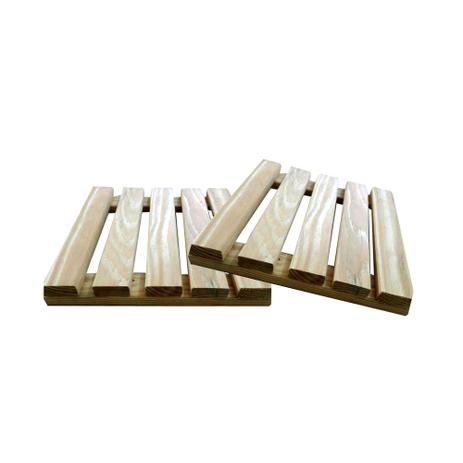 Kit 2 Unidades Decks Palets Em Madeira 30 X 30 Para Decoração - Escada segurança Menor preço em Kit 2 Unidades Decks Palets Em Madeira 30 X 30 Para Decoração - Escada segurança
