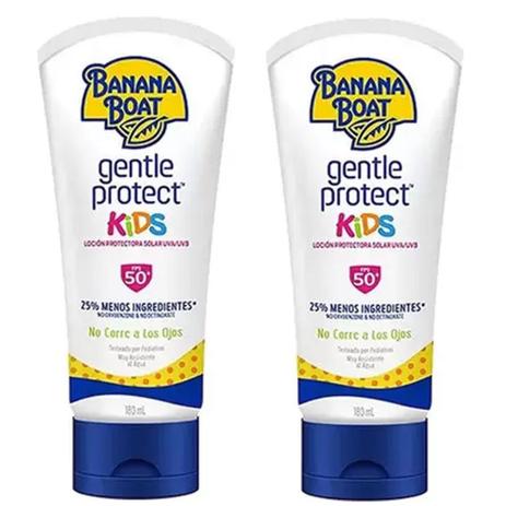 Kit 2 unidades Protetor solar infantil 50 FPS Crianças Banana Boat Gentle Protect Kids Menor preço em Kit 2 unidades Protetor solar infantil 50 FPS Crianças Banana Boat Gentle Protect Kids