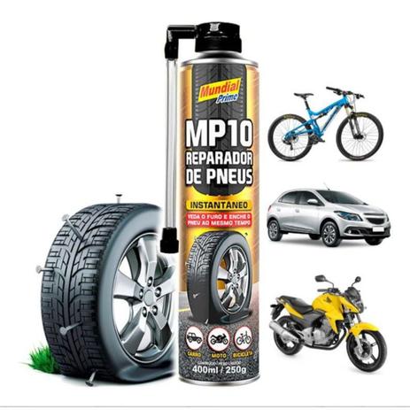 Kit 2 Unidades Reparador Instantâneo Furo Pneu Moto Carro Pick-up MP10 - undial Prime Menor preço em Kit 2 Unidades Reparador Instantâneo Furo Pneu Moto Carro Pick-up MP10 - undial Prime