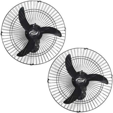Kit 2 Ventilador Parede 50cm Bivolt 110V 220V 130W Industrial Turbo Turbão 3 Pás Vent New 510 Preto Menor preço em Kit 2 Ventilador Parede 50cm Bivolt 110V 220V 130W Industrial Turbo Turbão 3 Pás Vent New 510 Preto