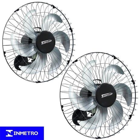 Menor preço em Kit 2 Ventiladores Parede 50cm 220V 200W Industrial Turbo Turbão 6 Pás Vitalex OP50AP220 Preto