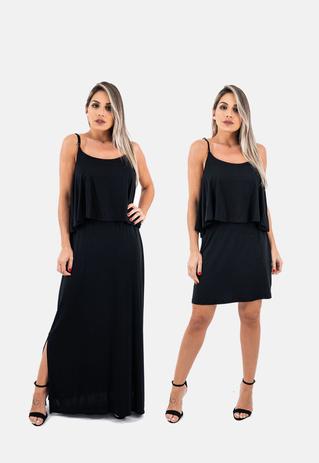 vestido 2 em 1 curto e longo