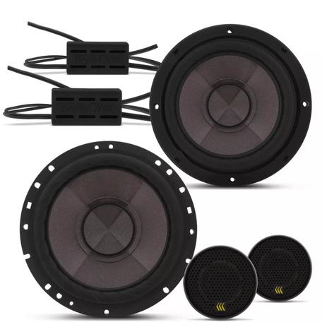 Kit 2 Vias Bravox Alto Falantes 6” 120RMS + Tweeters 80W RMS 4 Ohms CS60P Menor preço em Kit 2 Vias Bravox Alto Falantes 6” 120RMS + Tweeters 80W RMS 4 Ohms CS60P