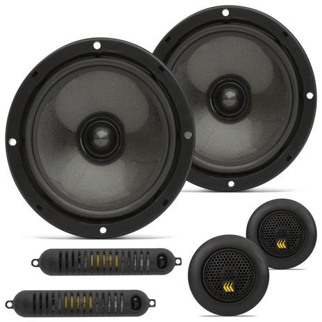 Kit 2 Vias Bravox Alto Falantes 6” + Tweeters CS60BK 130W RMS 4 Ohms Menor preço em Kit 2 Vias Bravox Alto Falantes 6” + Tweeters CS60BK 130W RMS 4 Ohms