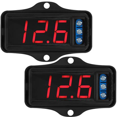 Kit 2 Voltímetro Taramps Vtr 1000 Digital Automotivo Display Menor preço em Kit 2 Voltímetro Taramps Vtr 1000 Digital Automotivo Display