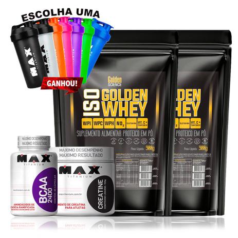 Kit 2 Whey + Bcaa + Creatina + Coqueteleira - Max - Max tianium é boa?