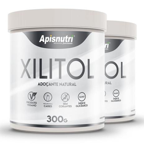 Kit 2 Xylitol adoçante natural Apisnutri 300g Menor preço em Kit 2 Xylitol adoçante natural Apisnutri 300g