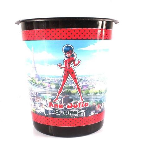 Menor preço em Kit 20 Balde De Pipoca Personalizado Ladybug Miraculous - Aluá festas
