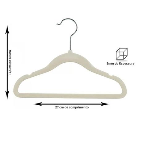 Kit 20 Cabides de Veludo Infantil Magala - Slim Ultrafino Menor preço em Kit 20 Cabides de Veludo Infantil Magala - Slim Ultrafino