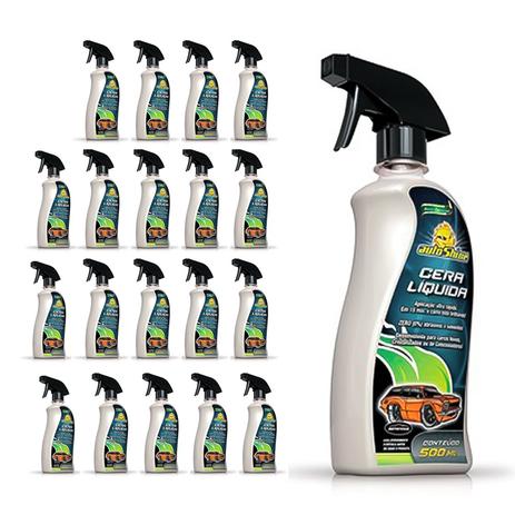 Kit 20 Cera Líquida Carnaúba Cristalizadora Spray BTS Autoshine Premium Menor preço em Kit 20 Cera Líquida Carnaúba Cristalizadora Spray BTS Autoshine Premium