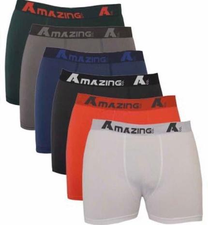 Kit 20 Cuecas Algodão Masculina Cotton Box Boxer Adulto A - amazing Menor preço em Kit 20 Cuecas Algodão Masculina Cotton Box Boxer Adulto A - amazing