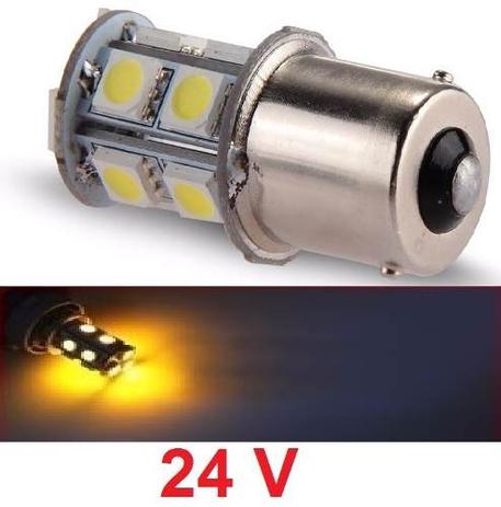 Kit 20 Lampada 13 Led Ba15s 1P P21 1156 Laranja 24v - Mfl Menor preço em Kit 20 Lampada 13 Led Ba15s 1P P21 1156 Laranja 24v - Mfl