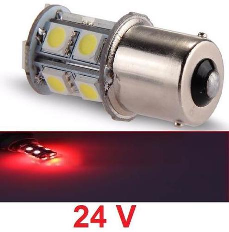 Kit 20 Lampada 13 Led Ba15s 1P P21 1156 Vermelha 24v - Mfl Menor preço em Kit 20 Lampada 13 Led Ba15s 1P P21 1156 Vermelha 24v - Mfl