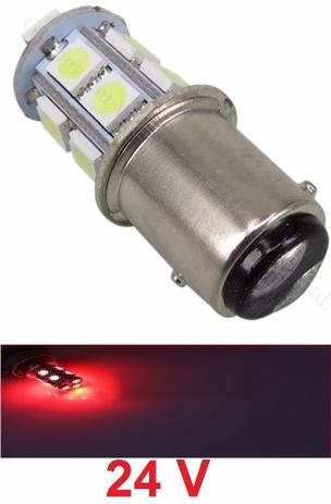 Kit 20 Lampada 13 Led Bay15d 2P P21 1157 Vermelha 24v - Mfl é boa?
