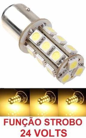 Kit 20 Lampada 18 Led Ba15 Strobo 1P P21 1156 Laranja 24v - Mfl Menor preço em Kit 20 Lampada 18 Led Ba15 Strobo 1P P21 1156 Laranja 24v - Mfl