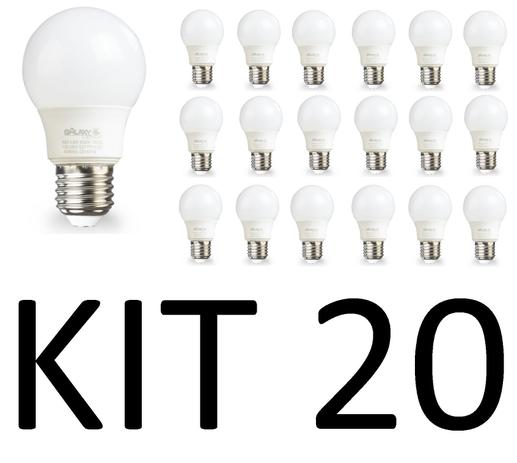 Kit 20 Lâmpada Led Bulbo 4.8w E27 Branco Quente Iluminação - Super Led Menor preço em Kit 20 Lâmpada Led Bulbo 4.8w E27 Branco Quente Iluminação - Super Led