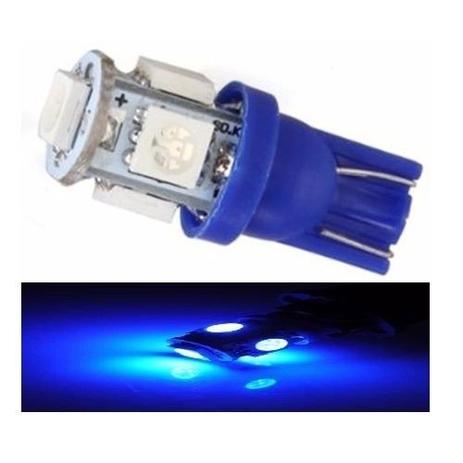 Kit 20 Lampada T10 5 Led Azul Pingo 12v - Mfl Menor preço em Kit 20 Lampada T10 5 Led Azul Pingo 12v - Mfl