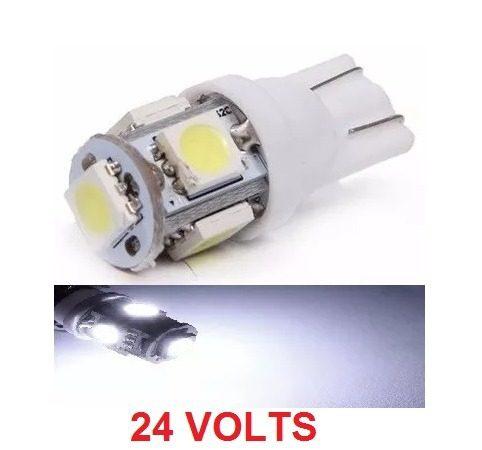 Kit 20 Lampada T10 5 Led Branca 24v - Mfl Menor preço em Kit 20 Lampada T10 5 Led Branca 24v - Mfl