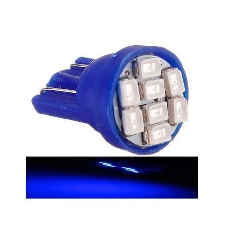 Kit 20 Lampada T10 8 Led Azul Pingo 12v - Mfl Menor preço em Kit 20 Lampada T10 8 Led Azul Pingo 12v - Mfl