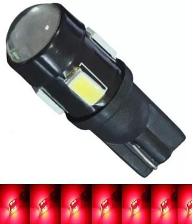 Kit 20 Lampada T10 Cree 5 Led Vermelha 12v - Mfl Menor preço em Kit 20 Lampada T10 Cree 5 Led Vermelha 12v - Mfl