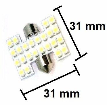 Kit 20 Lampada Torpedo C5w 24 Led 31 Mm 12v - Mfl Menor preço em Kit 20 Lampada Torpedo C5w 24 Led 31 Mm 12v - Mfl