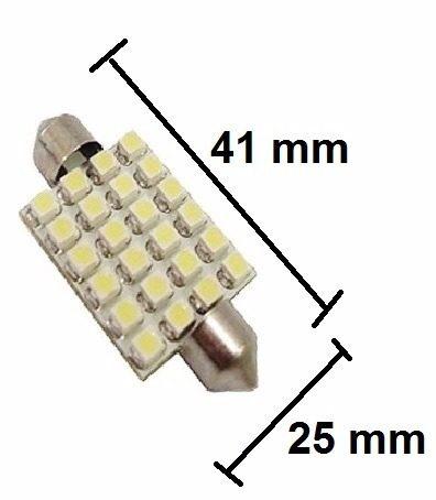 Menor preço em Kit 20 Lampada Torpedo C5w 24 Led 41 Mm 12v - Mfl