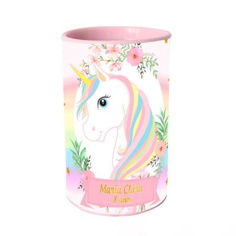 Kit 20 Lembrancinha Cofrinho Personalizado Unicórnio Encant - Aluá festas Menor preço em Kit 20 Lembrancinha Cofrinho Personalizado Unicórnio Encant - Aluá festas