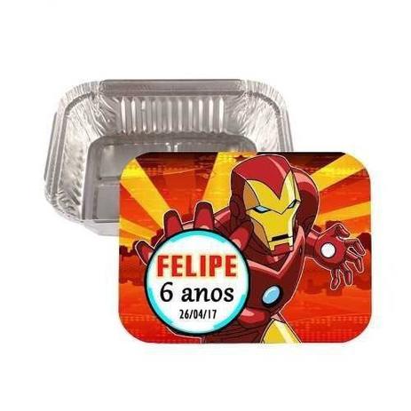 Kit 20 Lembrancinha Marmitinha Personalizada Homem De Ferro - Aluá festas Menor preço em Kit 20 Lembrancinha Marmitinha Personalizada Homem De Ferro - Aluá festas
