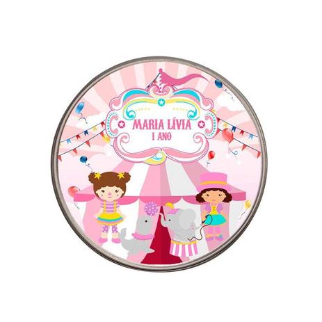 Kit 20 Lembrancinha Potinho Alumínio Circo Rosa - Aluá festas Menor preço em Kit 20 Lembrancinha Potinho Alumínio Circo Rosa - Aluá festas