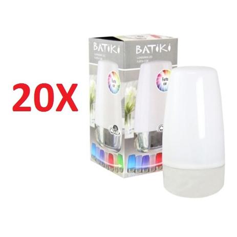 Kit 20 luminaria led luz noturna abajur com 7 cores furta cor - Batiki Menor preço em Kit 20 luminaria led luz noturna abajur com 7 cores furta cor - Batiki