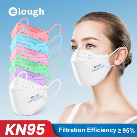 Kit 20 Máscaras boca de peixe 4d 3D de proteção KN95 N95 PFF2 BRANCA com 5 Camadas Respiratoria - Elough - Mask 3D 4D Menor preço em Kit 20 Máscaras boca de peixe 4d 3D de proteção KN95 N95 PFF2 BRANCA com 5 Camadas Respiratoria - Elough - Mask 3D 4D