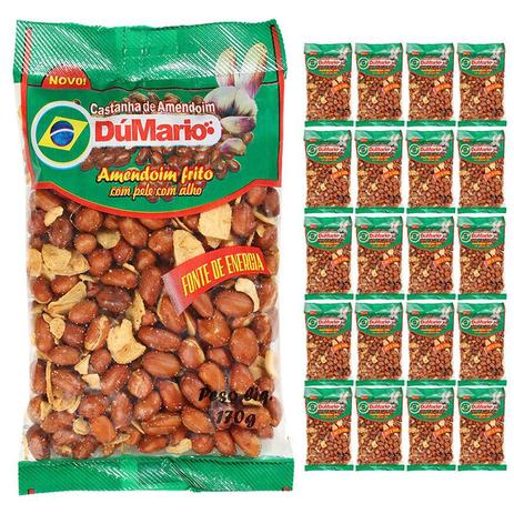 Kit 20 Pacotes Amendoim com Alho Frito com Casca Salgado 170 gramas - Amendoim dumario Menor preço em Kit 20 Pacotes Amendoim com Alho Frito com Casca Salgado 170 gramas - Amendoim dumario
