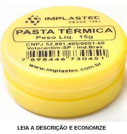 Kit 20 Pasta Térmica 15g Implastec Processador Cpu Menor preço em Kit 20 Pasta Térmica 15g Implastec Processador Cpu