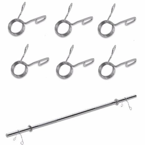 Kit 20 Presilhas Barra Grampo 3 Voltas 28.60 Mm - Kl master fitness Menor preço em Kit 20 Presilhas Barra Grampo 3 Voltas 28.60 Mm - Kl master fitness