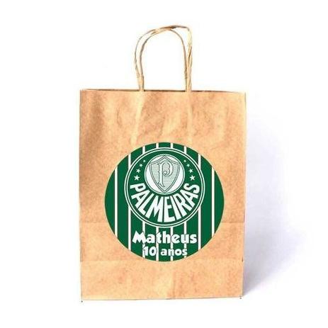 Kit 20 Sacola De Papel Kraft Personalizada Palmeiras - Aluá festas é boa?