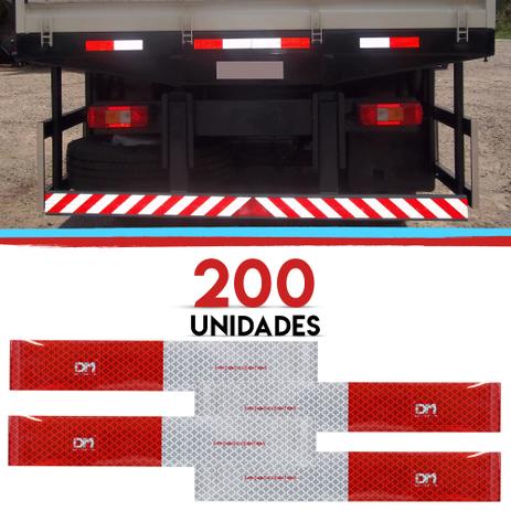 Kit 200 Faixa Refletiva Lateral Onibus Caminhao Bau Carreta 30x5cm Aprovado Denatran Padrao - Dm Menor preço em Kit 200 Faixa Refletiva Lateral Onibus Caminhao Bau Carreta 30x5cm Aprovado Denatran Padrao - Dm