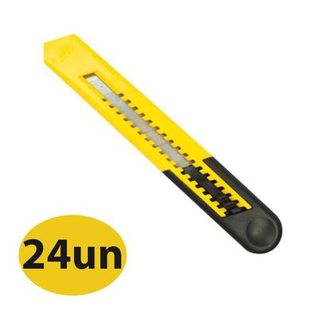 Kit 24 Estilete Multiuso Corpo Plastico 9mm Dtools Menor preço em Kit 24 Estilete Multiuso Corpo Plastico 9mm Dtools