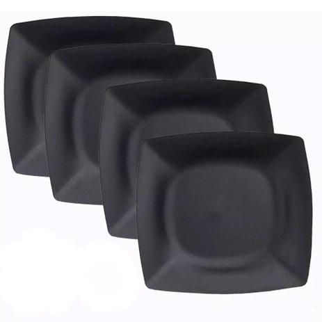 Kit 24 Pratos Sobremesa Plástico Rígido Quadrado Lavável de Festa Buffet 18x18 Cm Cor: Preta - Nacional Menor preço em Kit 24 Pratos Sobremesa Plástico Rígido Quadrado Lavável de Festa Buffet 18x18 Cm Cor: Preta - Nacional