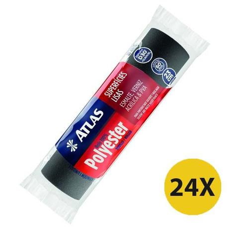 Kit 24 Rolos Espuma Pintura Portao, Grade e Madeira 23cm - Atlas Menor preço em Kit 24 Rolos Espuma Pintura Portao, Grade e Madeira 23cm - Atlas