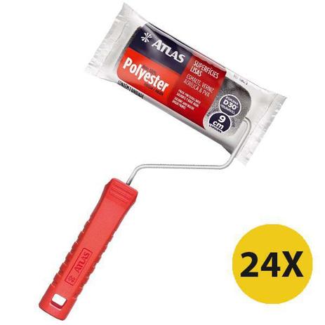 Kit 24 Rolos Espuma Pintura Portao, Grade e Madeira 9cm - Atlas Menor preço em Kit 24 Rolos Espuma Pintura Portao, Grade e Madeira 9cm - Atlas